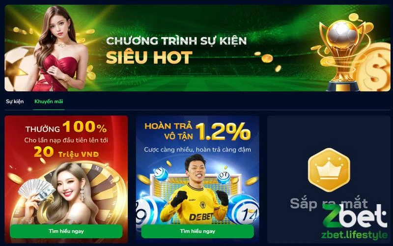 Các chương trình khuyến mãi Z bet cực hot cho người chơi
