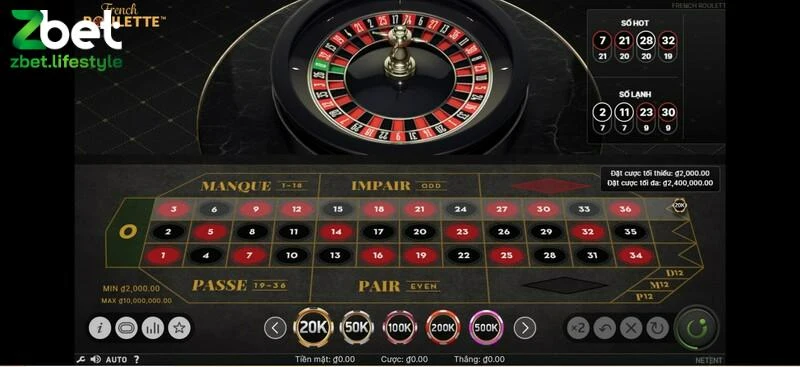 Hướng dẫn cách chơi Roulette tại Zbet cực nhanh